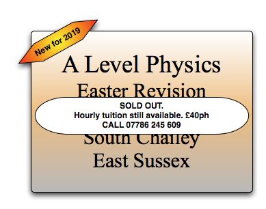 East Sussex Private Turor A Level Physics Easter Revision Course